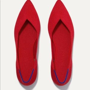 Rothy’s, Chili Red, The Point style. Size 9. Perfect Condition. Cute! Cute!